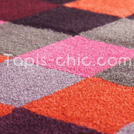 Tapis pixel Rouge et rose Esprit Home Tapis pixel Rouge et rose Esprit Home