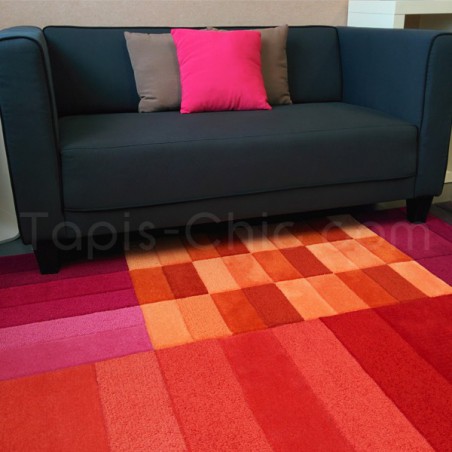 Tapis Various Box Rouge par Esprit Home Tapis Various Box Rouge par Esprit Home