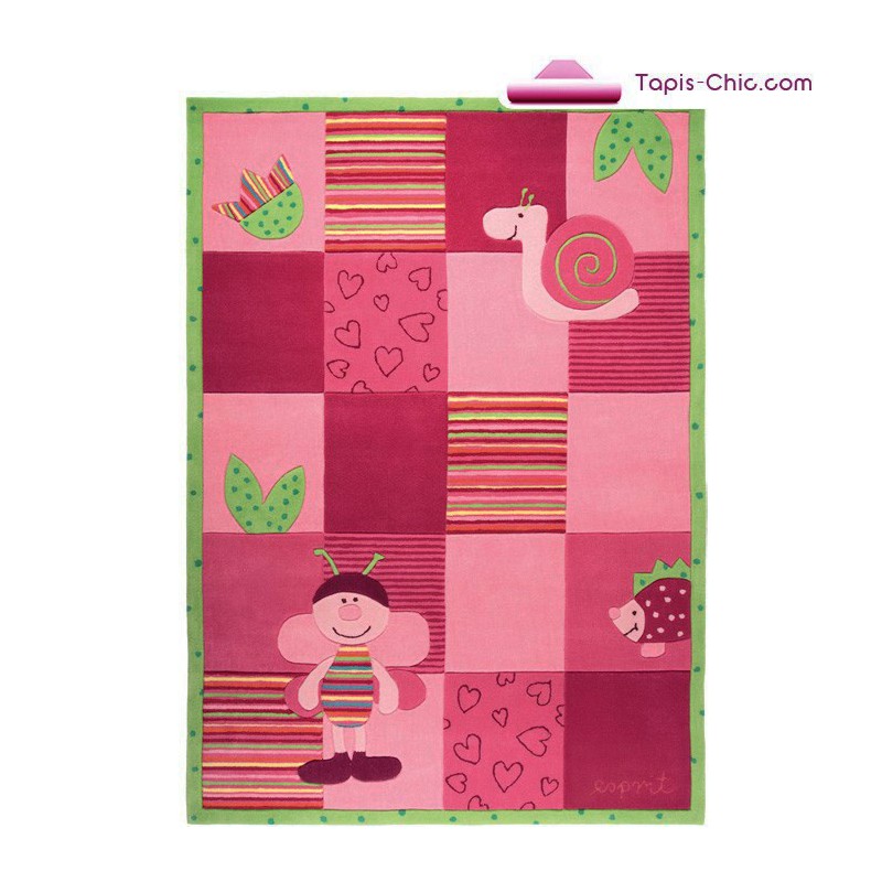 Tapis Enfant Bee Rose (Grande Taille) - ESPRIT HOME