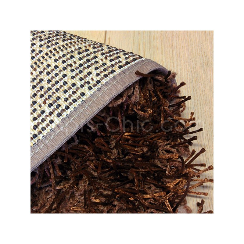 Tapis design shaggy Damier Marron pour Tapis Chic Collection