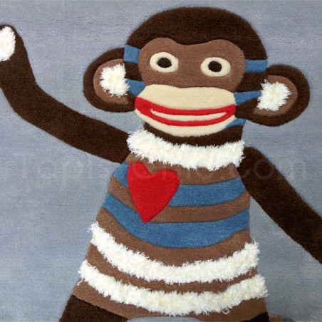 Tapis Enfant Singe par Arte Espina carré 130 cm x 130 cm Tapis Enfant Singe par Arte Espina carré 130 cm x 130 cm