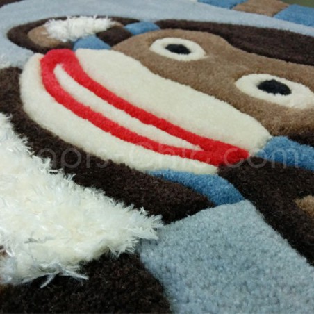Tapis Enfant Singe par Arte Espina carré 130 cm x 130 cm Tapis Enfant Singe par Arte Espina carré 130 cm x 130 cm