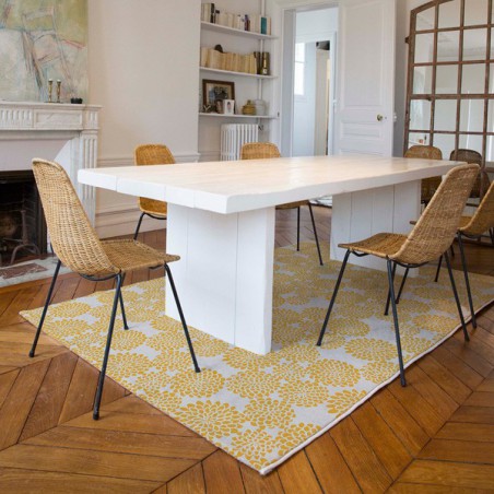 Tapis Blooming Flowers Jaune par Edito Tapis Blooming Flowers Jaune par Edito