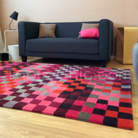 Tapis pixel Rouge et rose Esprit Home Tapis pixel Rouge et rose Esprit Home