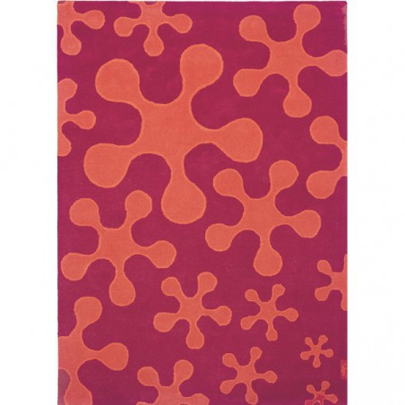 Tapis en laine prune et orange Splash par Ligne Pure 120 x 170 cm Tapis en laine prune et orange Splash par Ligne Pure 120 x 170 cm