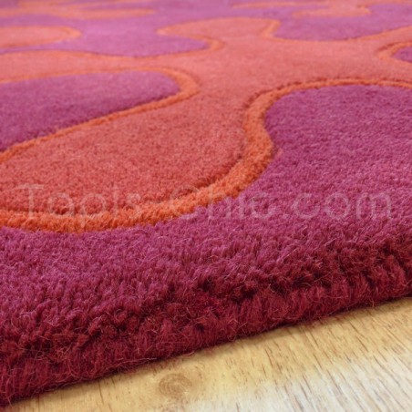 Tapis en laine prune et orange Splash par Ligne Pure 120 x 170 cm Tapis en laine prune et orange Splash par Ligne Pure 120 x 170 cm