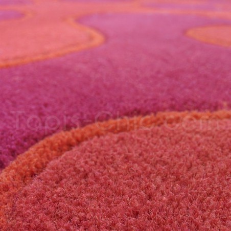 Tapis en laine prune et orange Splash par Ligne Pure 120 x 170 cm Tapis en laine prune et orange Splash par Ligne Pure 120 x 170 cm