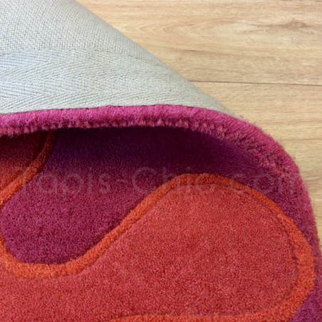 Tapis en laine prune et orange Splash par Ligne Pure 120 x 170 cm Tapis en laine prune et orange Splash par Ligne Pure 120 x 170 cm