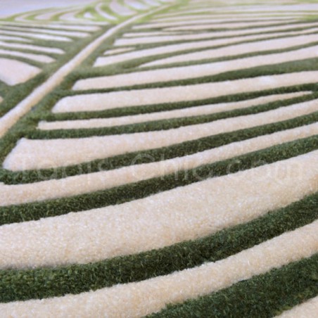 Tapis Feather Ecru et Vert par Esprit Home Tapis Feather Ecru et Vert par Esprit Home