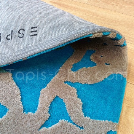 Tapis Rond Turquoise Oriental Lounge par Esprit Home Tapis Rond Turquoise Oriental Lounge par Esprit Home