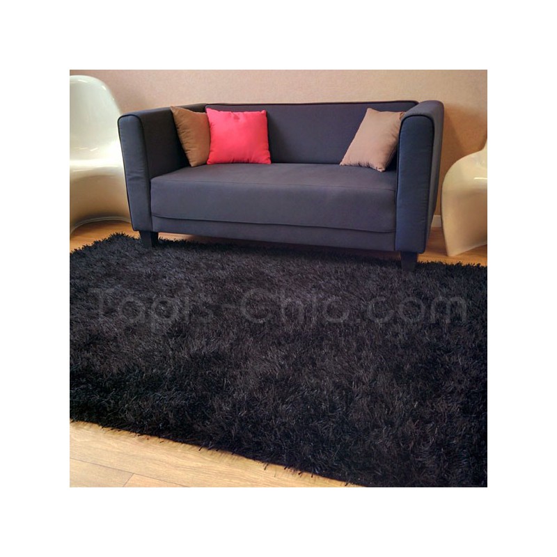 Tapis de salon shaggy Esprit Home noir