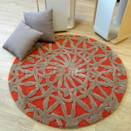 Tapis Rond Rouge Oriental Lounge par Esprit Home Tapis Rond Rouge Oriental Lounge par Esprit Home