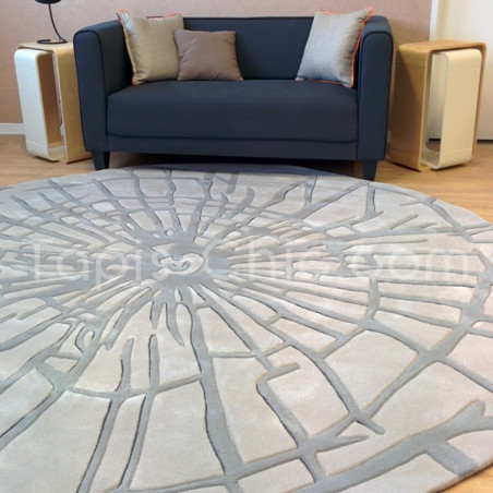 Tapis rond Wood Gris par Esprit Home Tapis rond Wood Gris par Esprit Home