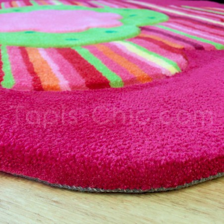 Tapis fleur pour enfant rose par Esprit Home Tapis fleur pour enfant rose par Esprit Home