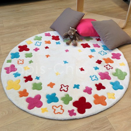 Tapis Rond pour Enfant Bloom Field Ecru par Esprit Home Tapis Rond pour Enfant Bloom Field Ecru par Esprit Home