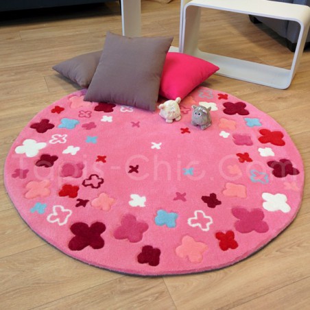 Tapis Rond pour Enfant Bloom Field Rose par Esprit Home Tapis Rond pour Enfant Bloom Field Rose par Esprit Home