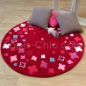 Tapis Rond pour Enfant Bloom Field Rouge par Esprit Home Tapis Rond pour Enfant Bloom Field Rouge par Esprit Home