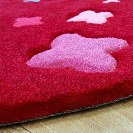 Tapis Rond pour Enfant Bloom Field Rouge par Esprit Home Tapis Rond pour Enfant Bloom Field Rouge par Esprit Home