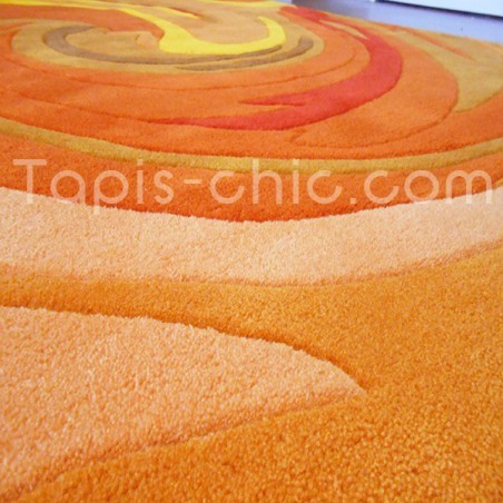 Tapis moderne Action Painting Orange par Arte Espina Tapis moderne Action Painting Orange par Arte Espina