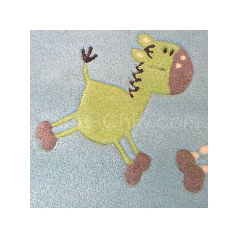 Tapis Enfant Lucky zoo bleu par Esprit Home (petites tailles)