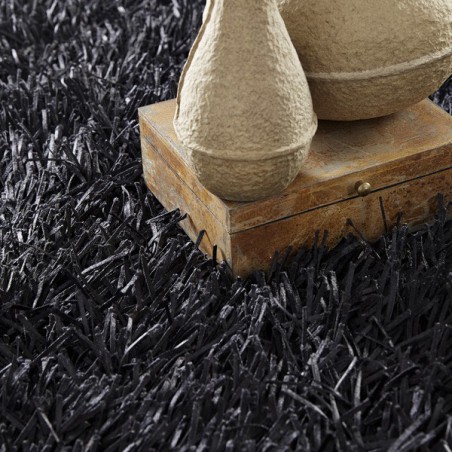 Tapis Design Shaggy Noir Xeres par Home Spirit Tapis Design Shaggy Noir Xeres par Home Spirit