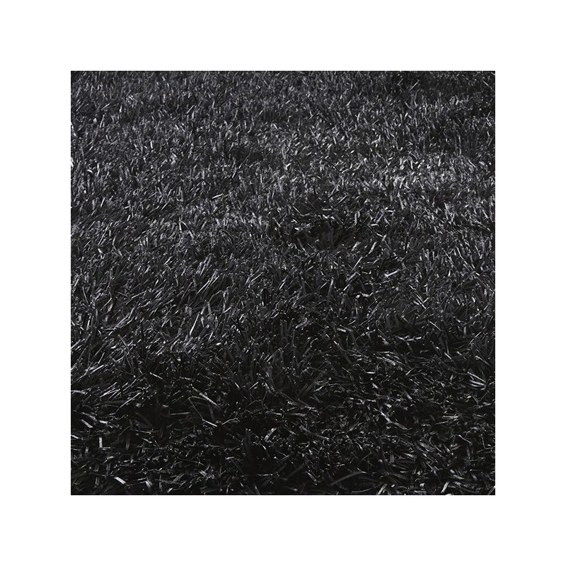 Tapis Design Shaggy Noir Xeres par Home Spirit