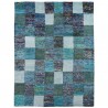 Tapis Patchwork Turquoise Sari par Home Spirit Tapis Patchwork Turquoise Sari par Home Spirit