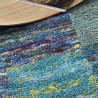 Tapis Patchwork Turquoise Sari par Home Spirit Tapis Patchwork Turquoise Sari par Home Spirit