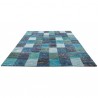 Tapis Patchwork Turquoise Sari par Home Spirit Tapis Patchwork Turquoise Sari par Home Spirit