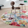 Tapis rond par Ligne Pure 230 cm fleuri et coloré en viscose Tapis rond par Ligne Pure 230 cm fleuri et coloré en viscose