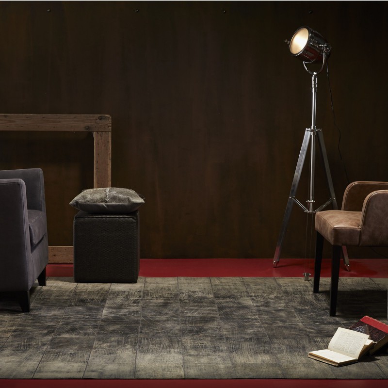 Tapis en cuir de vache Home Spirit modèle Walker