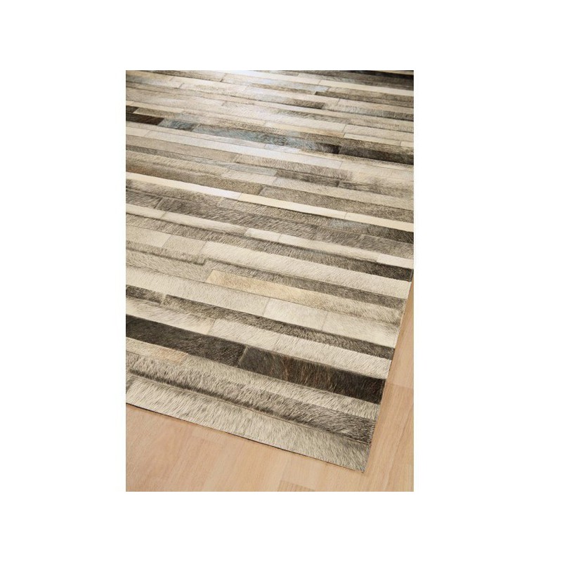 Tapis en peau de vache Jacob Home Spirit tons beige et écru