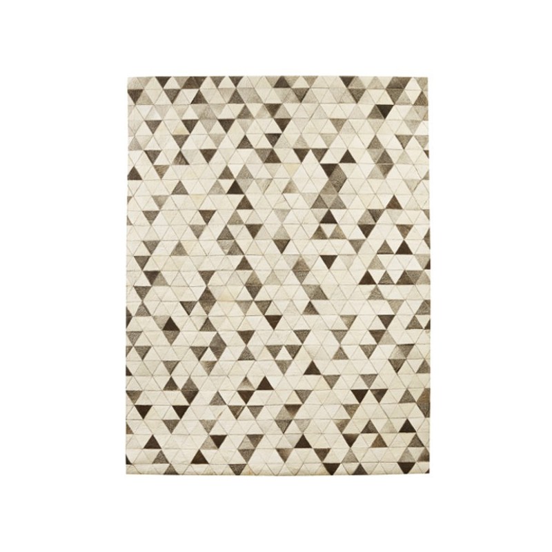 Tapis patchwork en cuir de vache Kin par Home Spirit