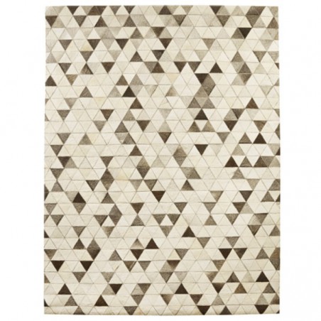 Tapis patchwork en cuir de vache Kin par Home Spirit