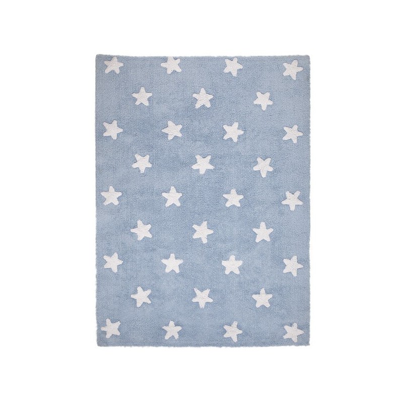 Tapis Enfant Bleu Etoiles par Lorena Canals