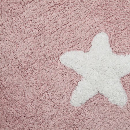 Tapis Enfant Rose Etoiles par Lorena Canals Tapis Enfant Rose Etoiles par Lorena Canals