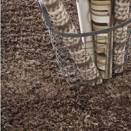Tapis Shaggy Uni Zelie Taupe par Home Spirit Tapis Shaggy Uni Zelie Taupe par Home Spirit