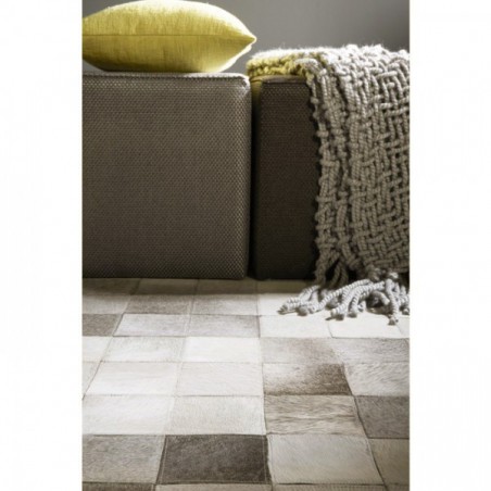 Tapis Patchwork de Peau Véritable Harris Gris par Home Spirit Tapis Patchwork de Peau Véritable Harris Gris par Home Spirit