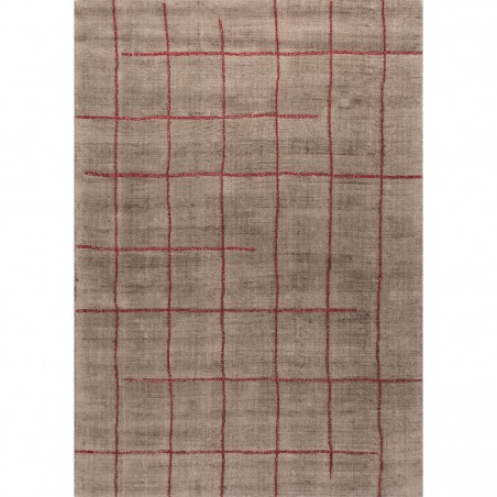 Tapis Design Reflect Taupe et Rouge par Ligne Pure Tapis Design Reflect Taupe et Rouge par Ligne Pure