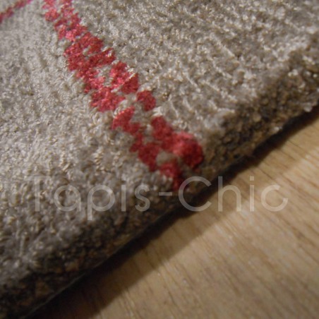 Tapis Design Reflect Taupe et Rouge par Ligne Pure Tapis Design Reflect Taupe et Rouge par Ligne Pure