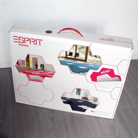 Valise de 8 dalles de tapis longues mèches - Shaggy Esprit Home à assembler Valise de 8 dalles de tapis longues mèches - Shaggy Esprit Home à assembler