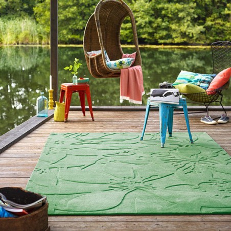 Tapis Contemporain Vert Lily par Esprit Home Tapis Contemporain Vert Lily par Esprit Home