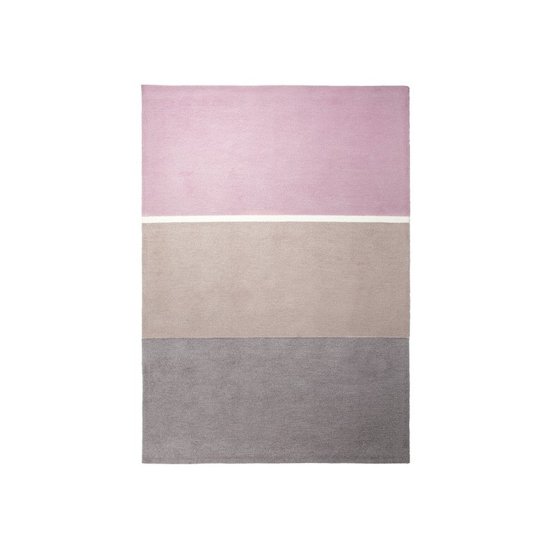 Tapis Esprit Home en acrylique rose, taupe et sable