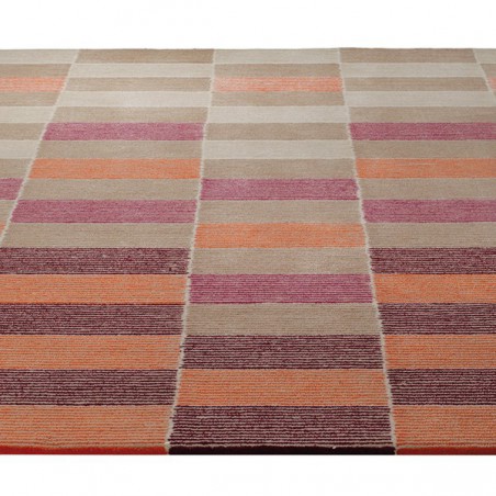 Tapis Fida Berry et Orange à rectangles par Esprit Home Tapis Fida Berry et Orange à rectangles par Esprit Home