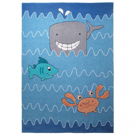 Tapis pour Enfant Sealife Bleu par Esprit Home Tapis pour Enfant Sealife Bleu par Esprit Home