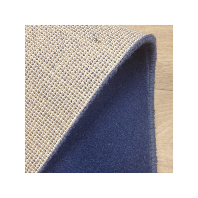 Tapis sur mesure en laine Bleu Windsor gamme Velvet finition surjet