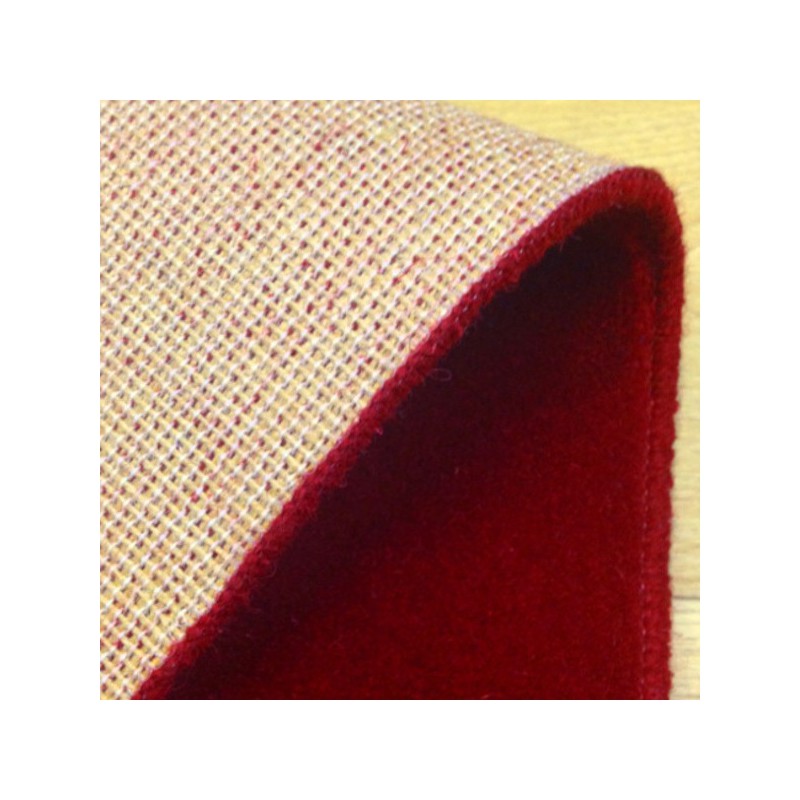 Tapis sur mesure Rond en laine Framboise gamme Velvet finition surjet