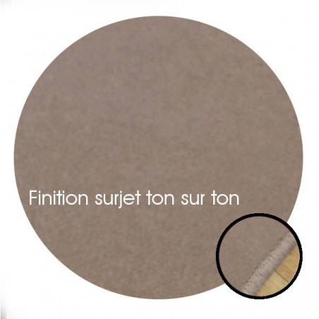 Tapis sur mesure Rond en laine Café Moka gamme Velvet finition surjet Tapis sur mesure Rond en laine Café Moka gamme Velvet finition surjet