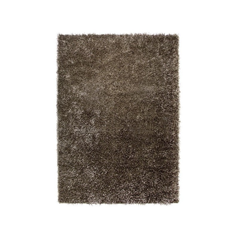 Tapis shaggy chocolat longues mèches