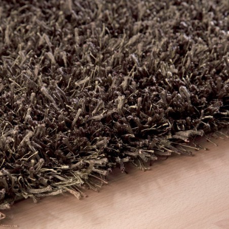 Tapis shaggy chocolat longues mèches Tapis shaggy chocolat longues mèches